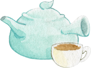 Simple drawing of a teapot. Click to read Naomi's comic Moonsprout Station